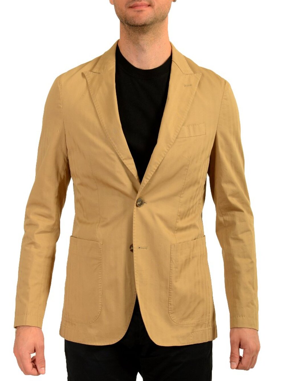 Hugo Boss Men's "C-Hanry-2pcsPk-W263F" Beige Two Button Blazer US 38R IT 48R
